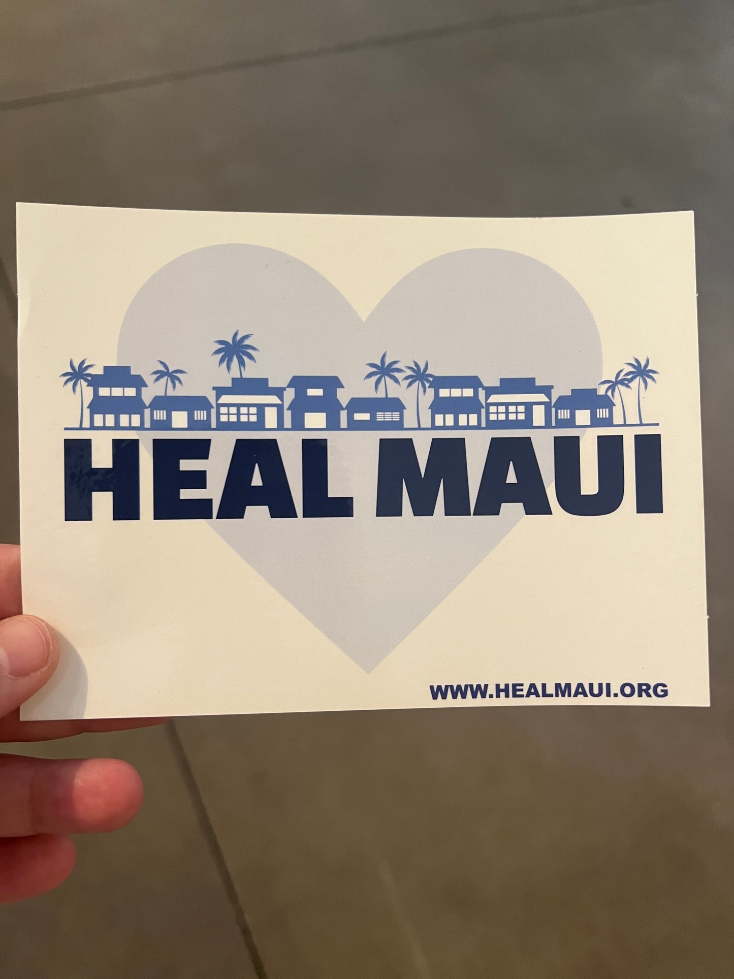 Sticker Heal Maui Clear Rectangle 6x4.45