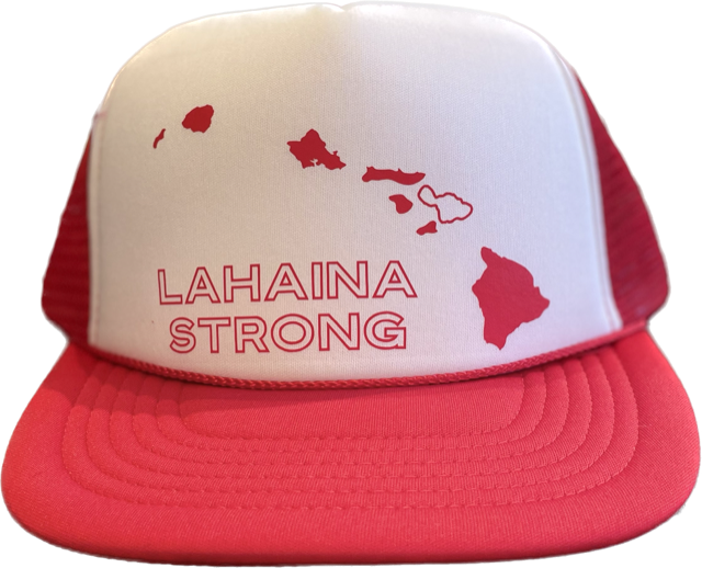 Hat Lahaina Strong Red and White