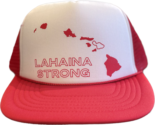 Hat Lahaina Strong Red and White