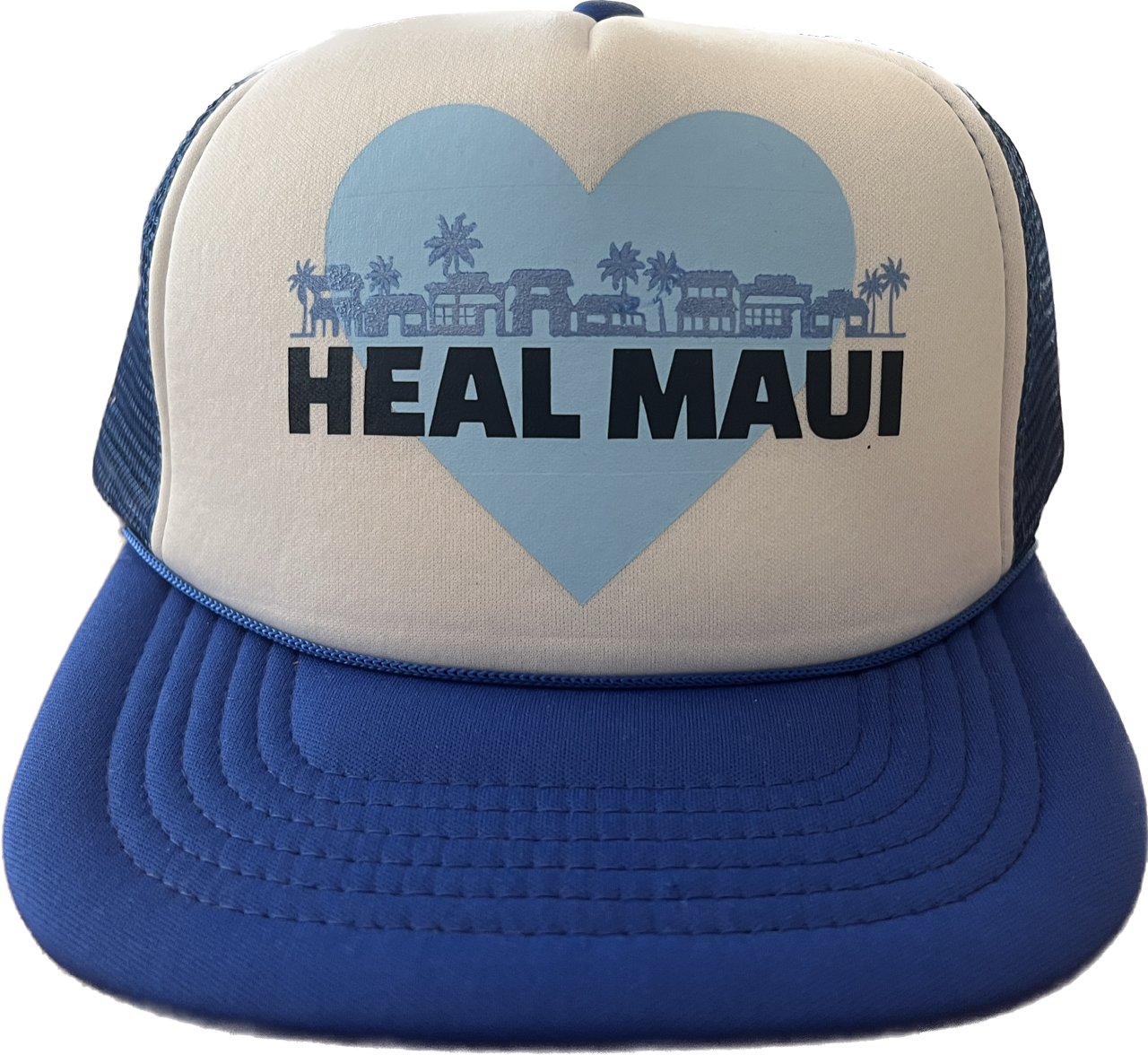 Hat Heal Maui Trucker Light Blue and White