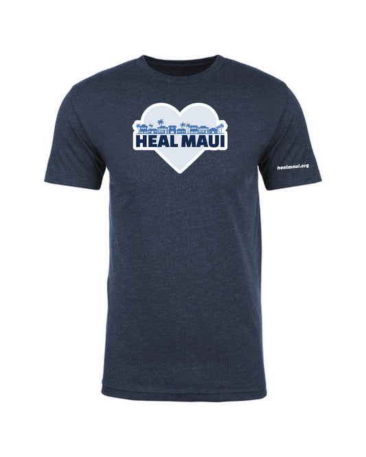 T-Shirt Heal Maui Unisex Heather Blue