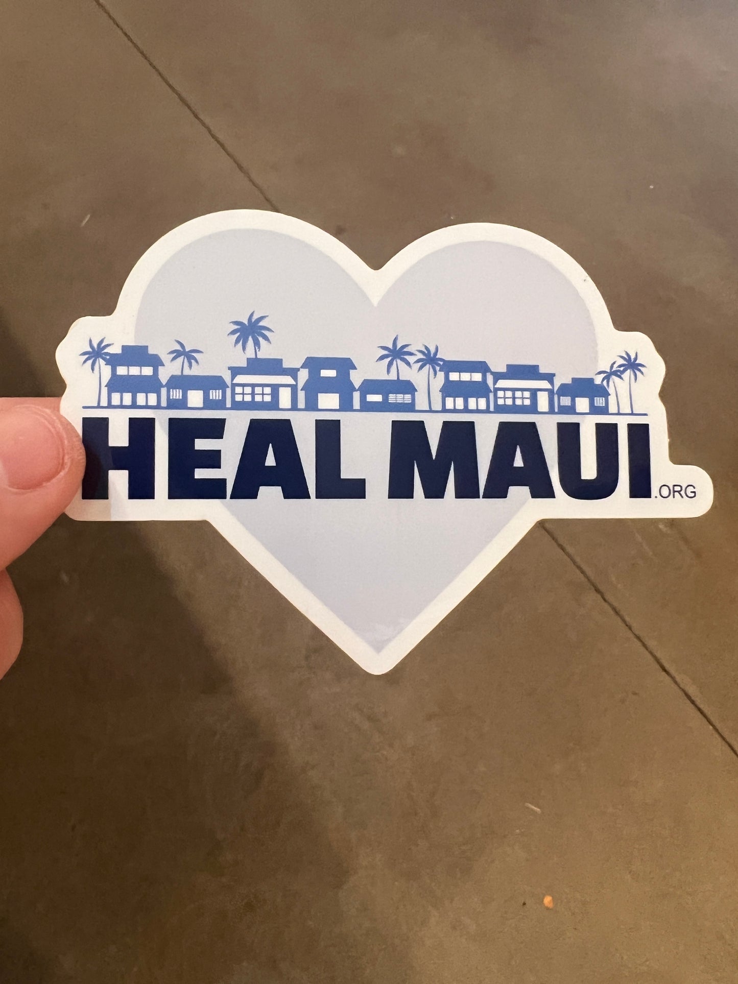 Sticker Heal Maui Large Die Cut 4x2.76