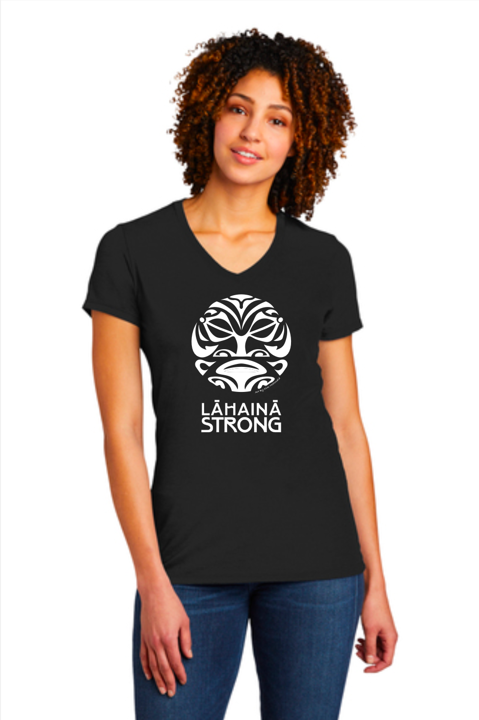 T-Shirt Lahaina Strong Kim McDonald's Design Women V-Neck Black