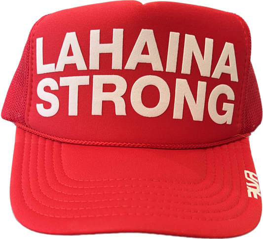 Esky Hat Lahaina Strong Red with White Letters