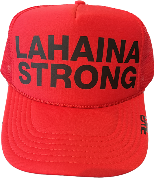 Esky Hat Lahaina Strong Red with Black Letter