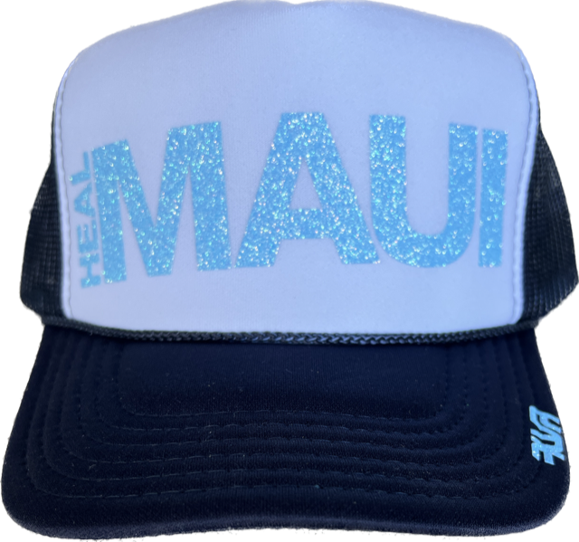 Esky Hat Heal Maui Navy Blue and White with Glitter