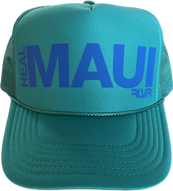 Esky Hat Heal Maui Green with Blue letters