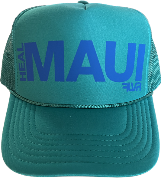 Esky Hat Heal Maui Green with Blue letters